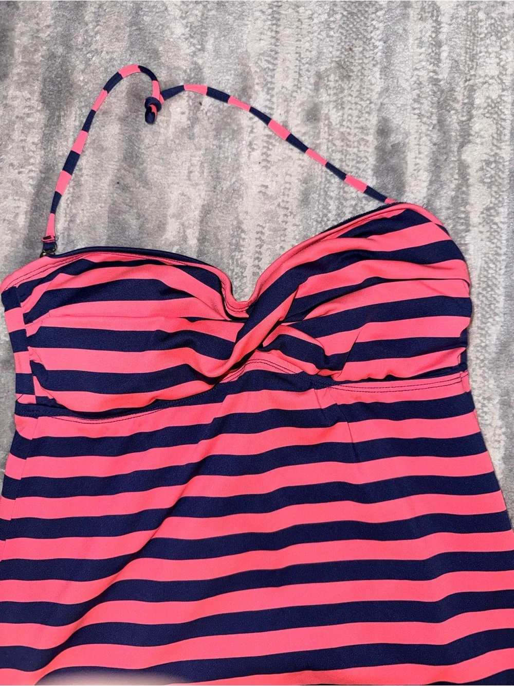 Mossimo Supply Co. Navy and Pink Striped Tankini Set